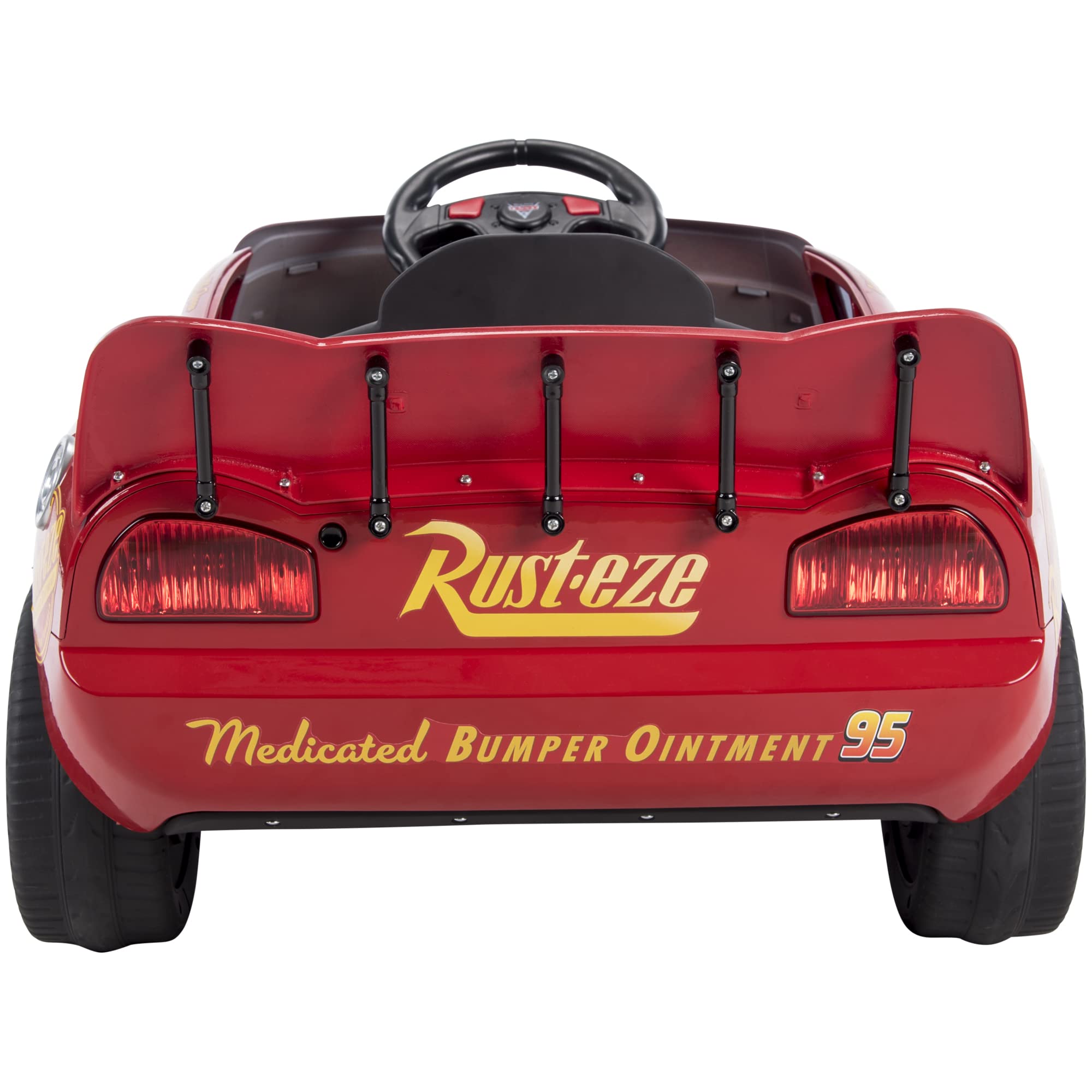 Huffy Disney Cars Lightning Mcqueen Coche eléctrico para niños 3-5 años - Coche 6v con Luces de Trabajo y Sonido