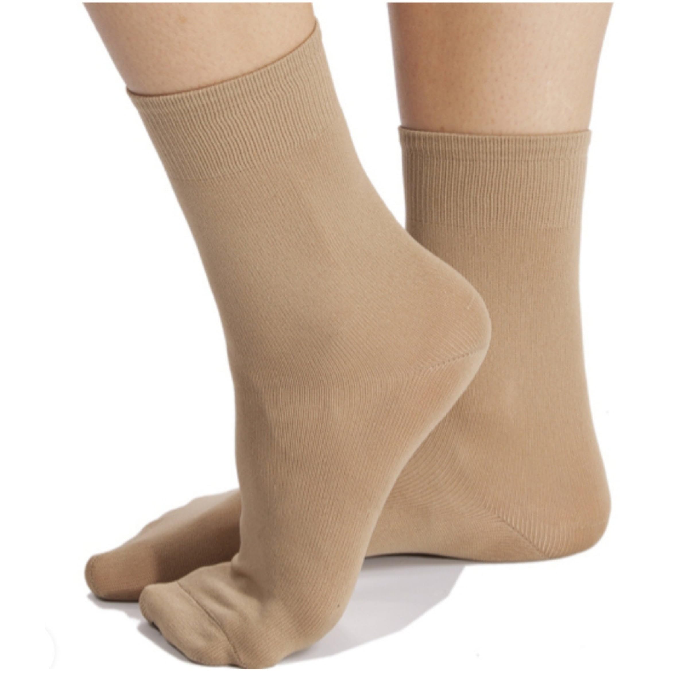 Calzino Danza Classica RAD in microfibra per saggi ballerine Ballo Moderno Contemporaneo - Made in Italy - colore nudo