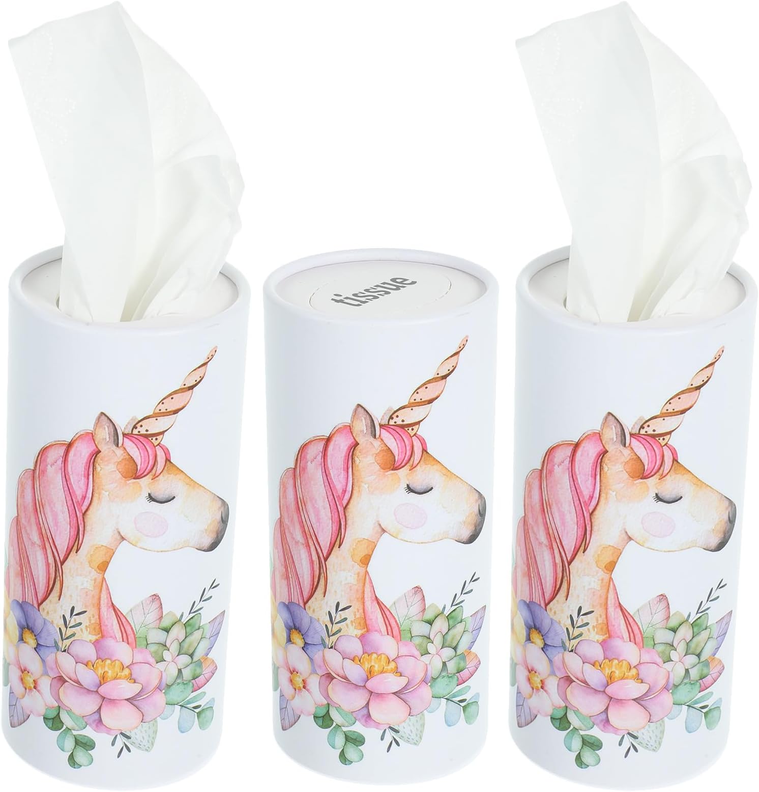3pcs Car Tissues Tube Refill, 50 Sheets Per Roll, Portable Facial Napkins for Car Use, Multi-function Daily Accessory for Travel and On-the-go Convenience Random Style