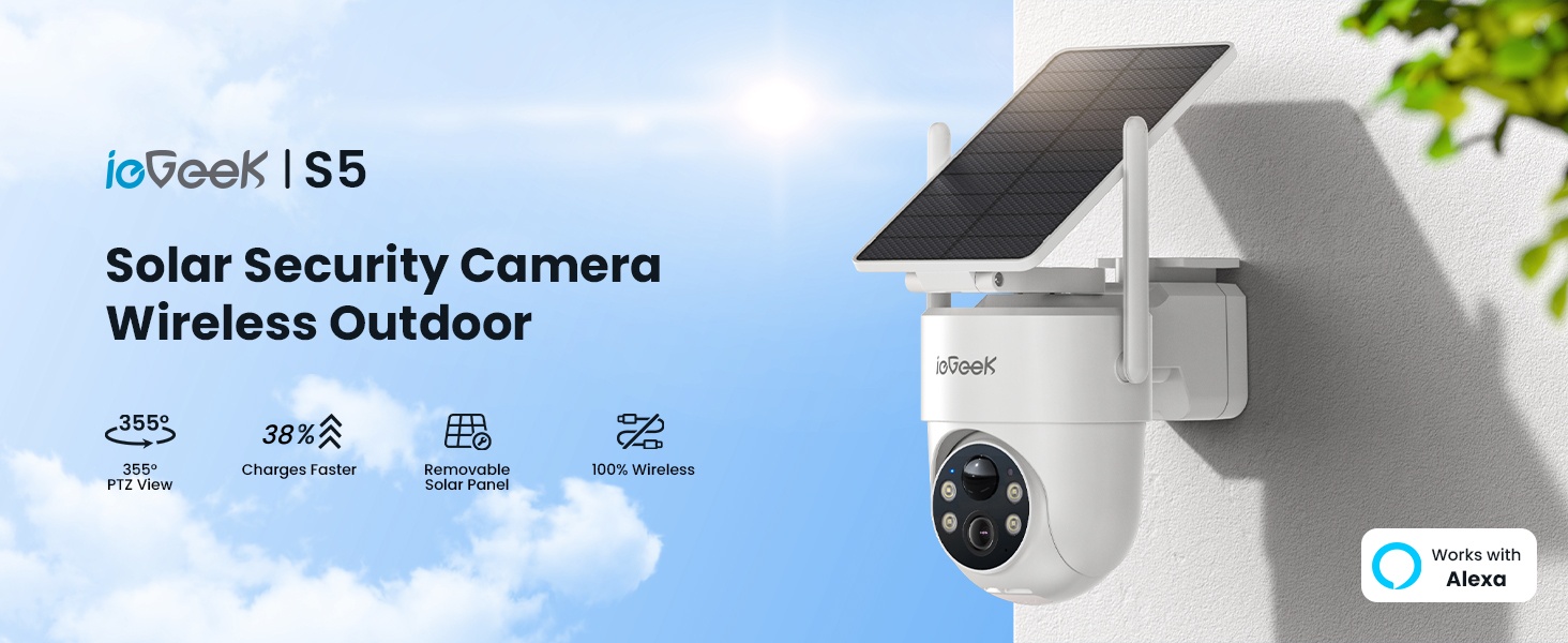 Amazon.com: ieGeek 2 Pack Solar Security Cameras Wireless Outdoor