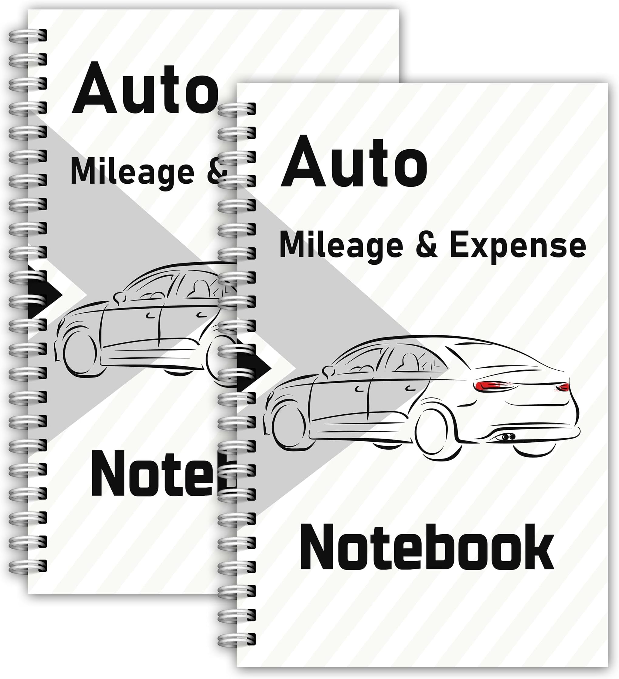 2 Pcs Auto Mileage Log Book Expense Record Notebook for Car for Small Business Driving Bookkeeping 7.87 X 5inch