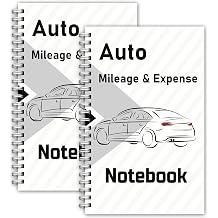 2 Pcs Auto Mileage Log Book Expense Record Notebook for Car for Small Business Driving Bookkeeping 7.87 X 5inch