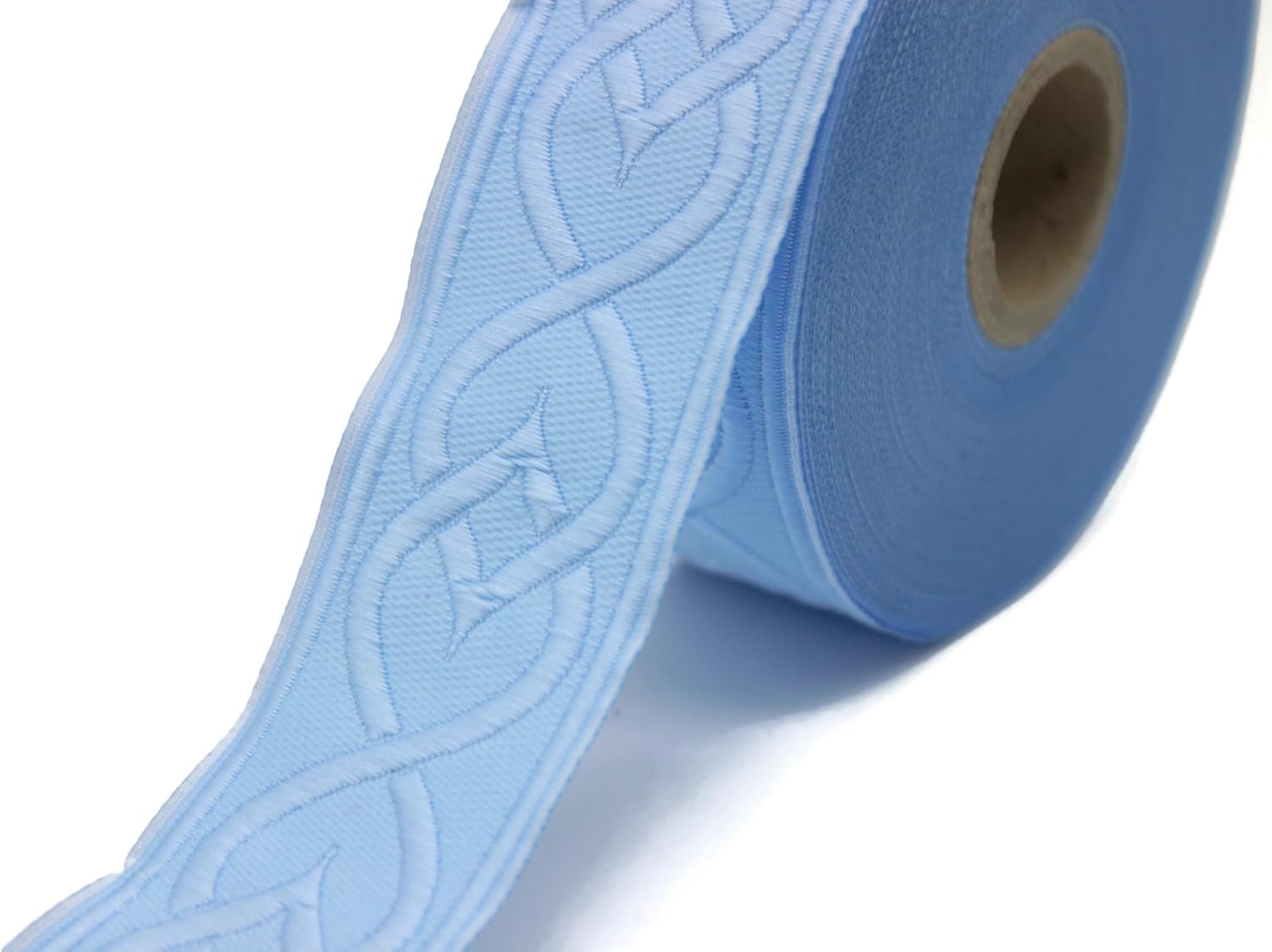 11 Yard Spool 1.37 inches Wide Blue Celtic Shadow Jacquard Ribbon Woven Trim Woven Retro Fabric Home Decoration Embellishment Homecoming Mum Accessories Supplies Lace Vintage 35972