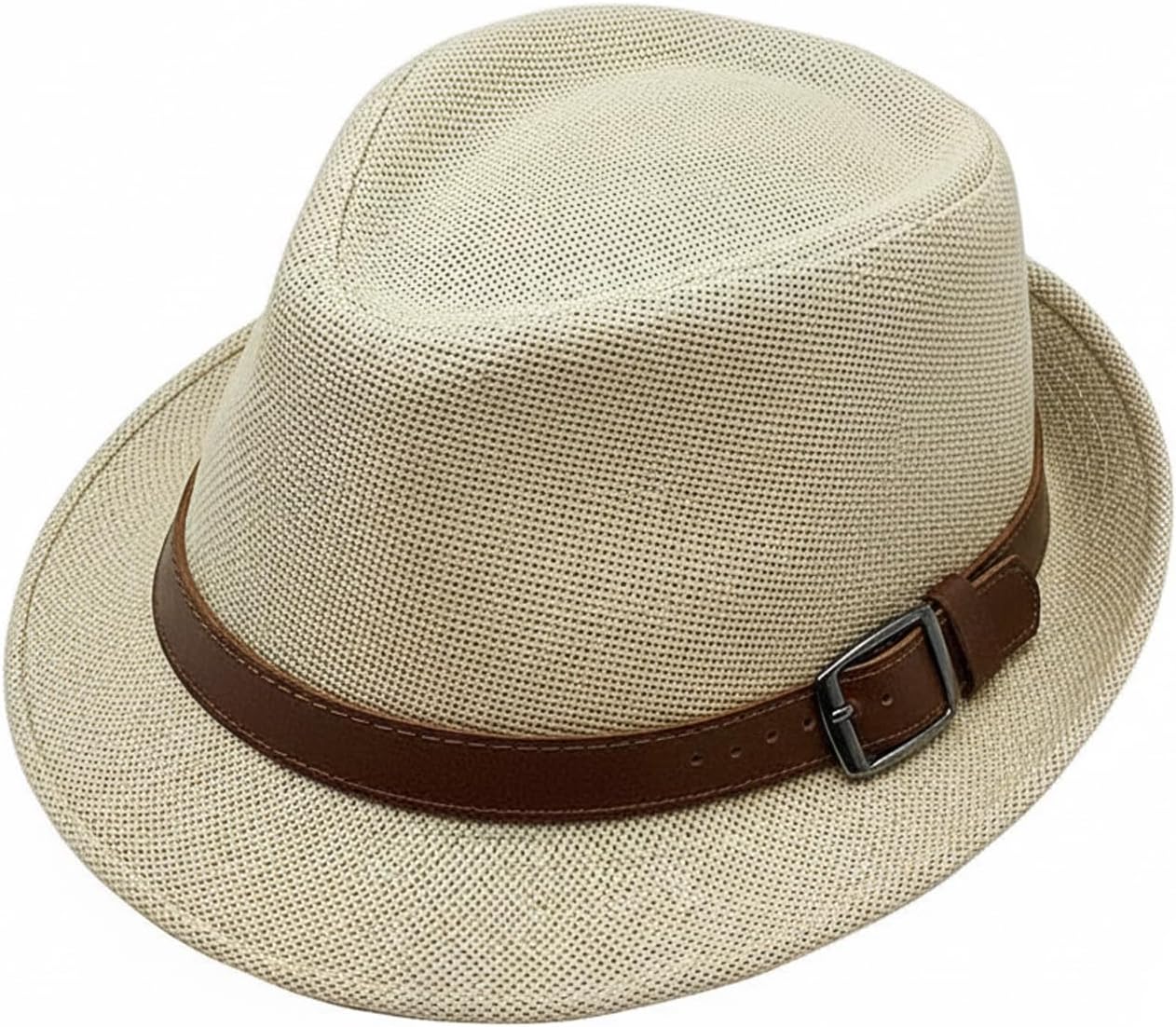 Straw Fedora Hat for Men Panama Hat Short Brim Summer Sun Hat | Suitable for Women Men, Breathable Sweatband, Perfect for Summer,Ideal for Summer Pool, Hiking & Gardening