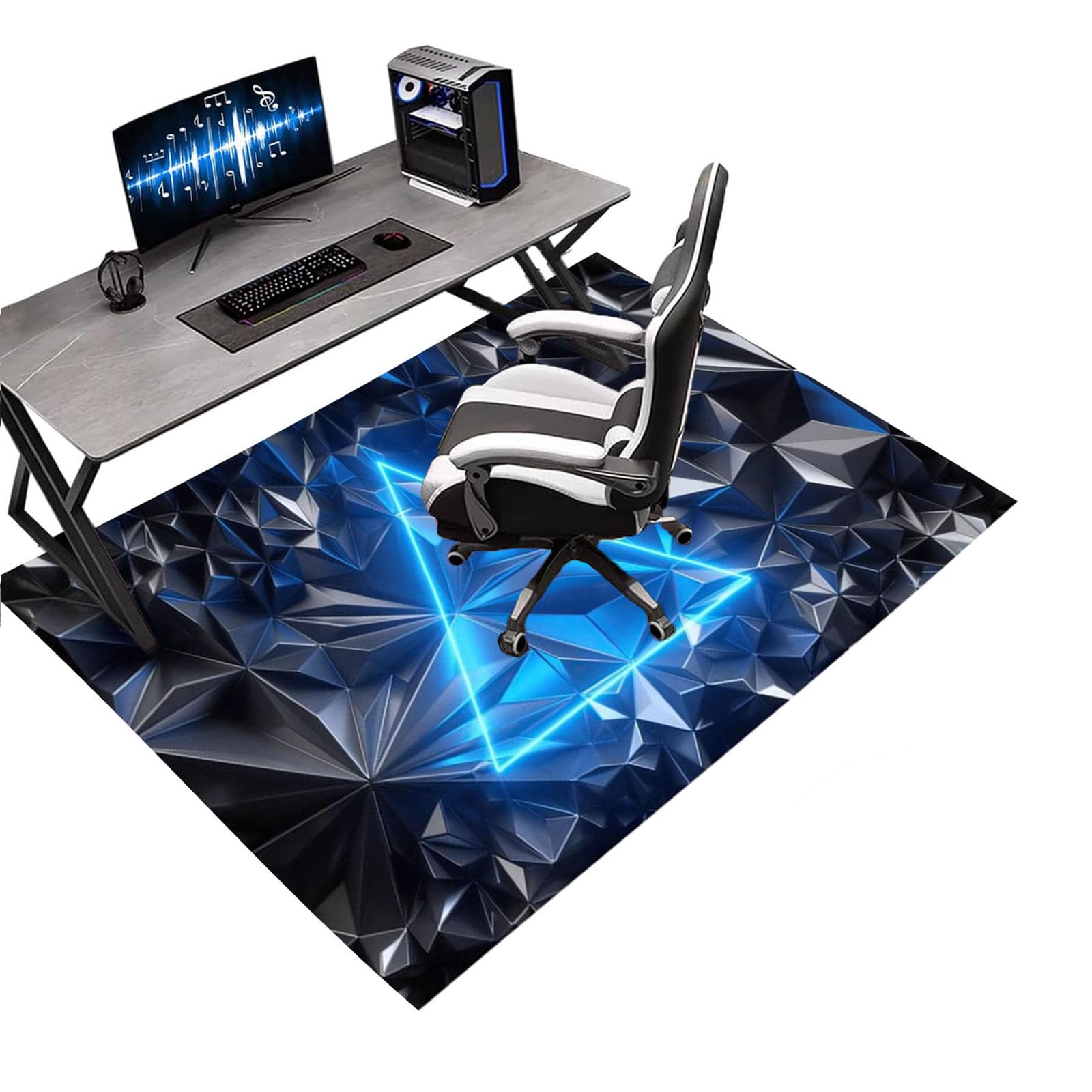 xinwanhong Office Chair Mat for Hardwood Floor Protector, Gaming Chair Mat Non-Slip Floor Mat for Rolling Chair Home,A7,120x160cm