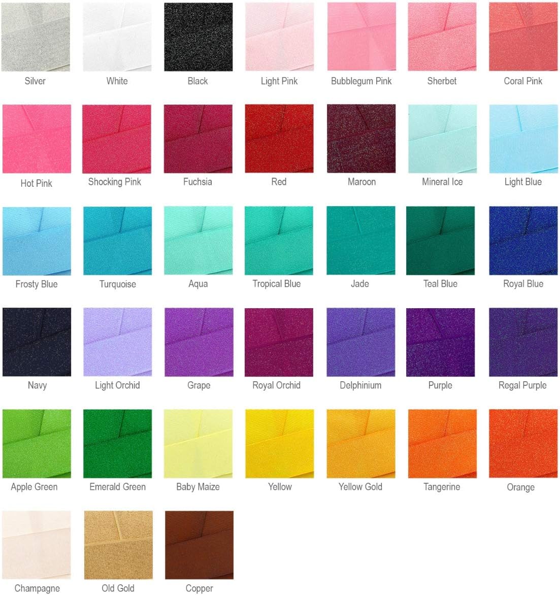 HBC 2.25" Dazzle Grosgrain Glitter Ribbon 029 White 25 Yards