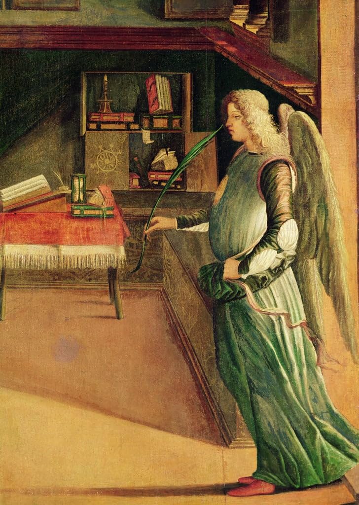 Cuadro en lienzo del ángel del sueño de santa Úrsula para dormitorio de 60x90cm 5