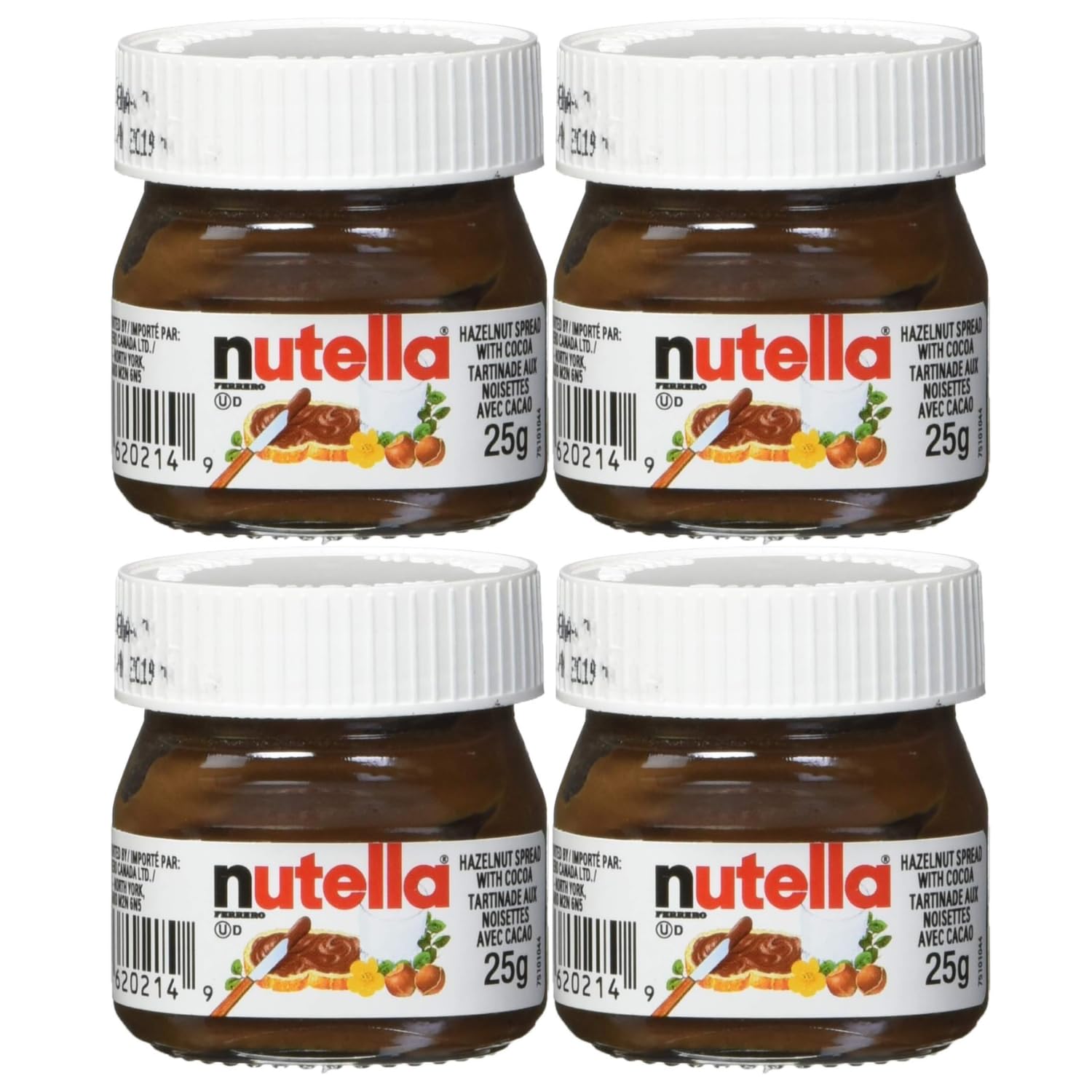 Nutella Mini Hazelnut Cocoa Spread (4x 25g) Box By Cougar | Classic Chocolate & Hazelnut Breakfast Spread | Smooth Creamy Texture | Perfect for Toast, Pancakes & Baking | Ideal for Snacks, Desserts & Everyday Use - (Imported-ITALY)-image-17