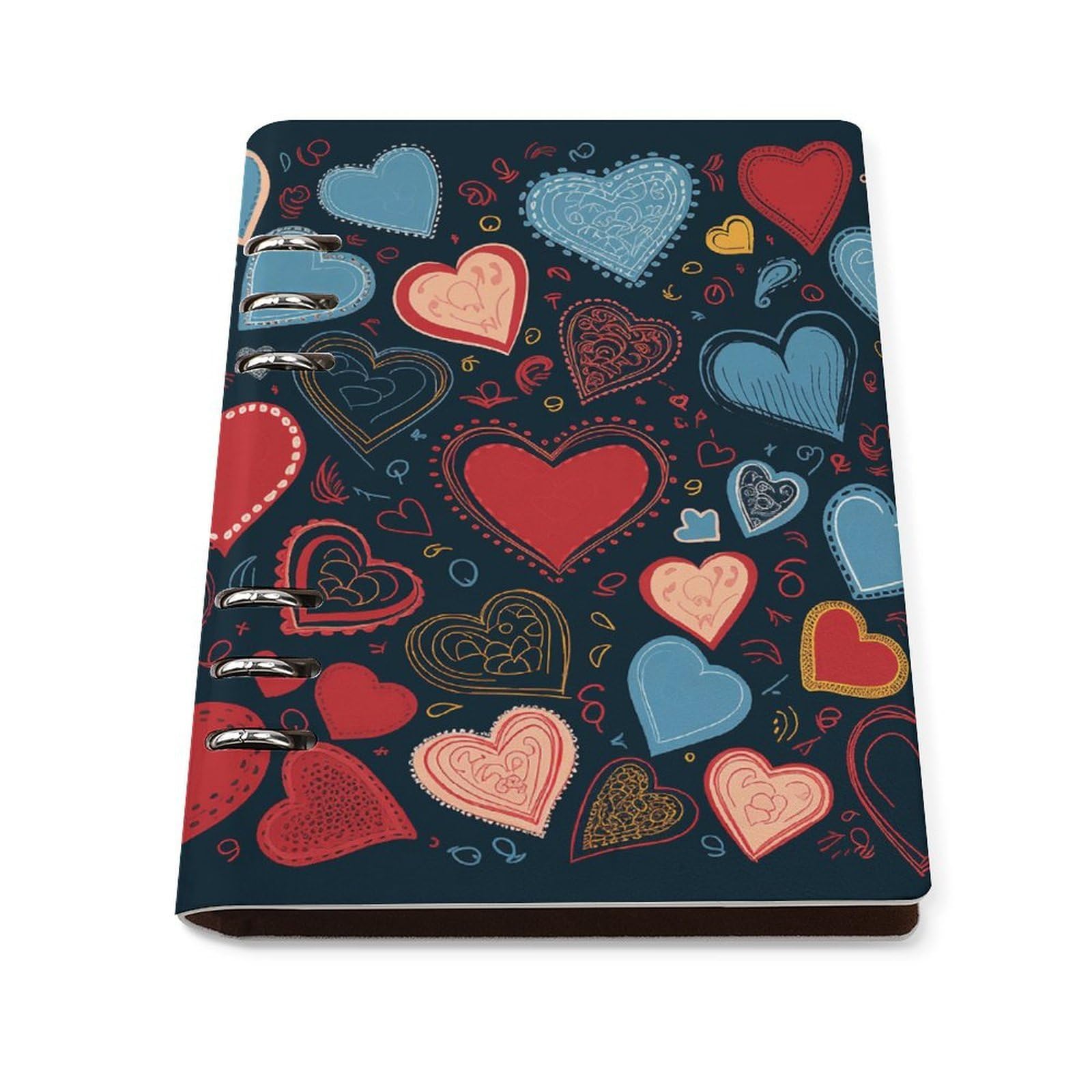 Carnet de notes A5 élégant en cuir synthétique avec fermeture cœur - 8