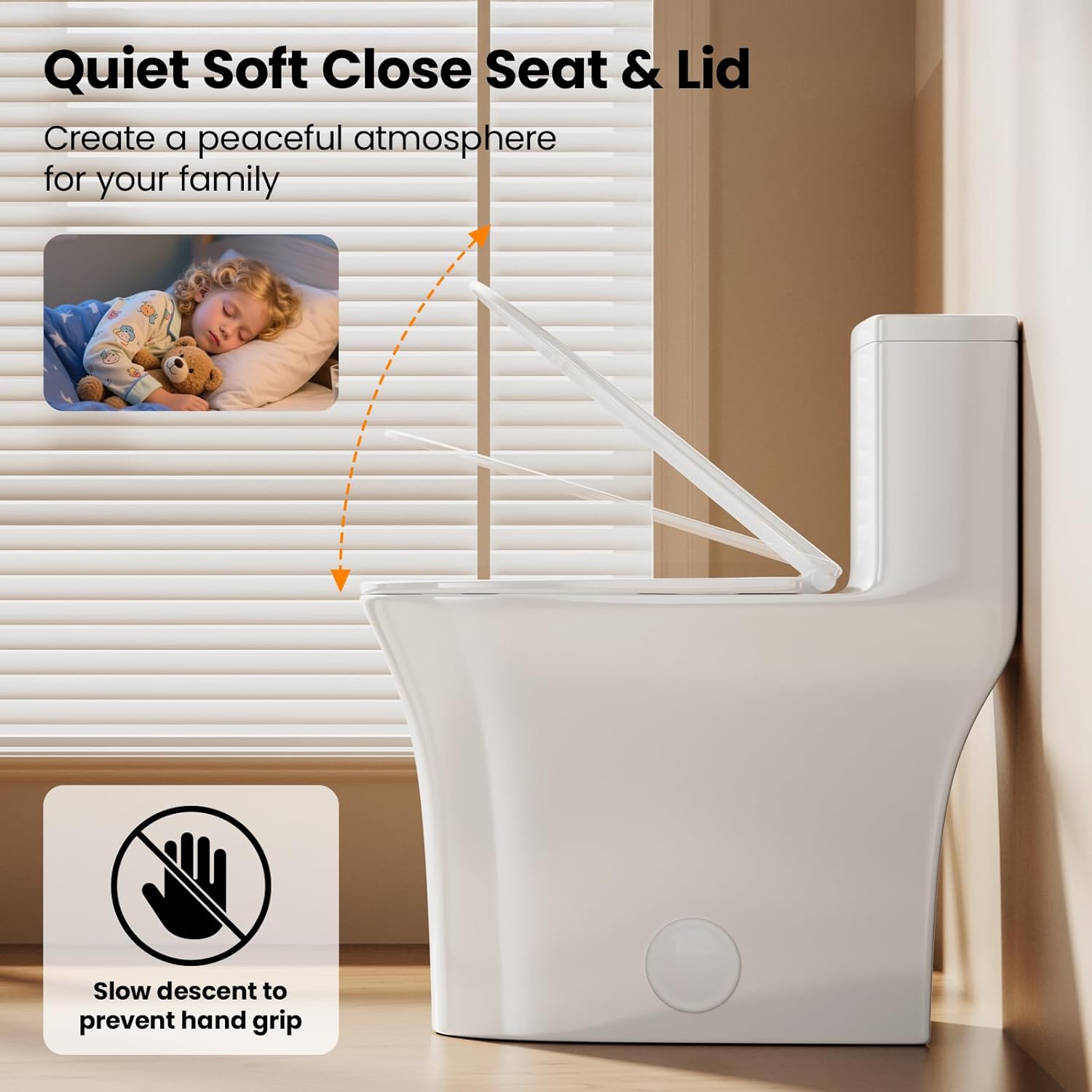 One Piece Elongated Toilet, ADA Chair Seat Height 17", High Efficiency Dual Flush 0.9/1.28 GPF, MAP 1000g, 12" Rough-In, Compact Fully Skirted Toilet for Bathrooms with Soft Close Seat, White