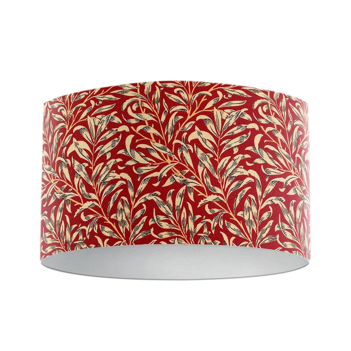 Harrison Cropper William Morris Willow Bough Lampshade (Crimson Red, 40cm Diameter Ceiling Pendant)