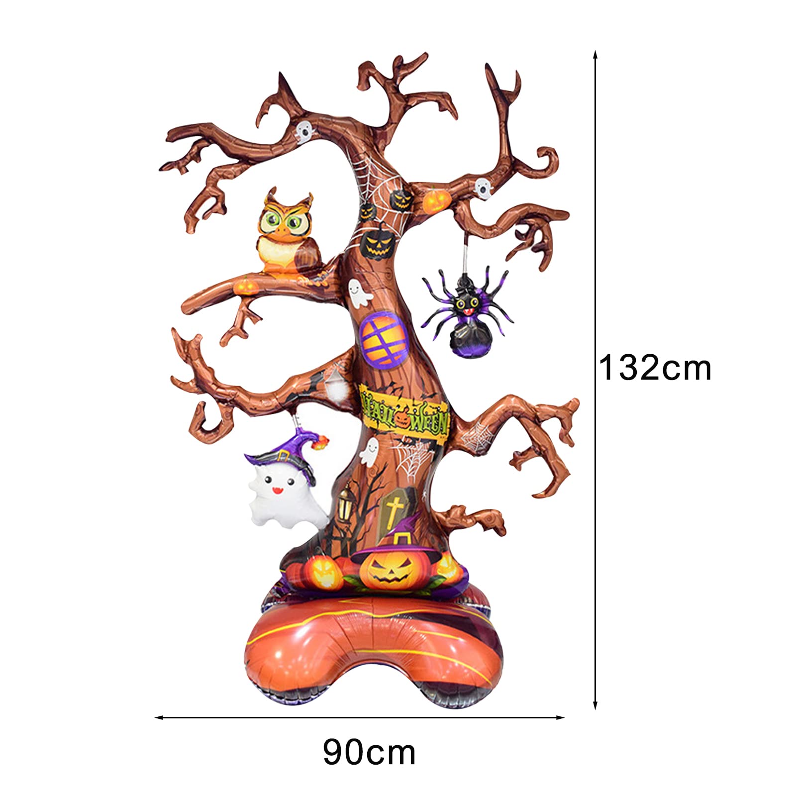 Catelves Riesen Halloween Folienballon – 132x90x46 Cm, Wiederverwendbar, Mit Standfuß Für Party-Deko