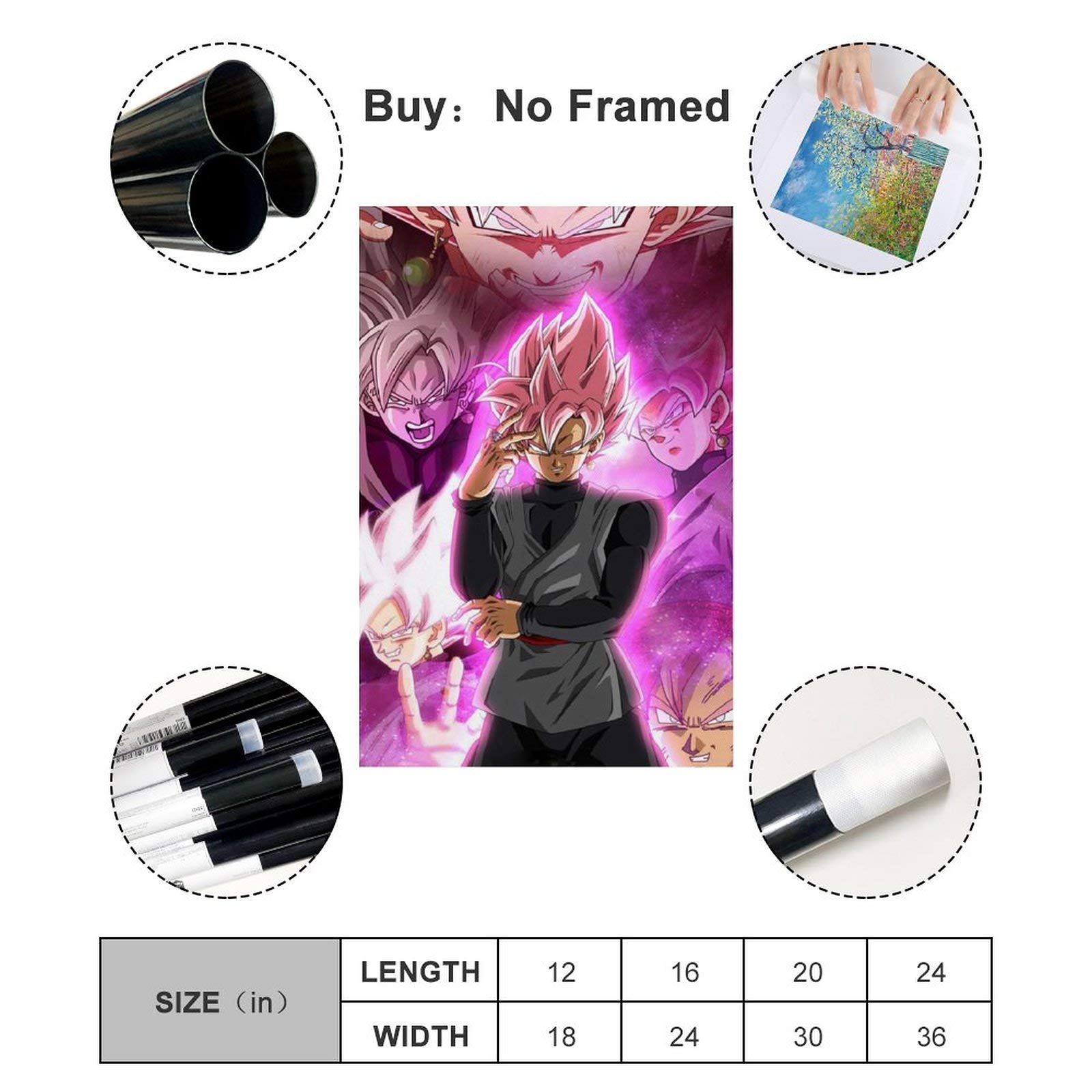 Poster Toile Son Goku 40x60cm - Décoration Murale Chambre Et Salon, Sans Cadre, Design Moderne