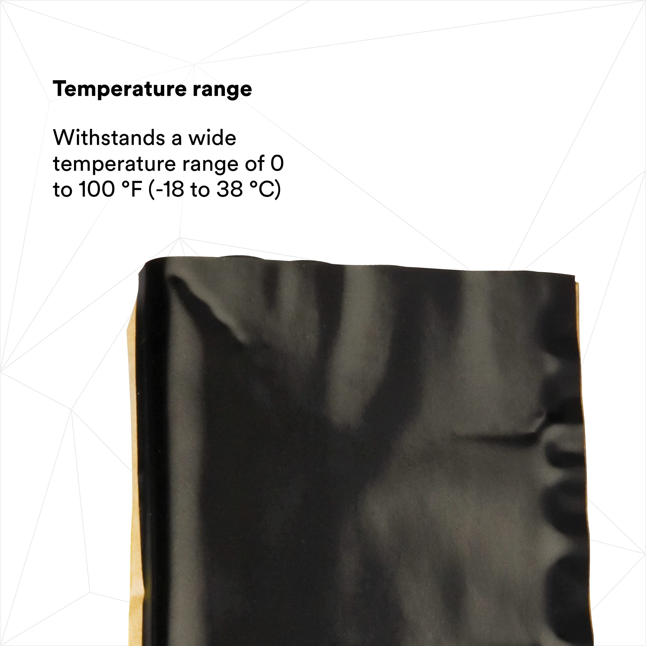 3M Scotch Vinyl Mastic Pad Ruban Électrique 2200, 3-1/4 "x 4-1/2", Noir, Ruban En Caoutchouc Auto-Fusing pour Isolant et Joint D'humidité