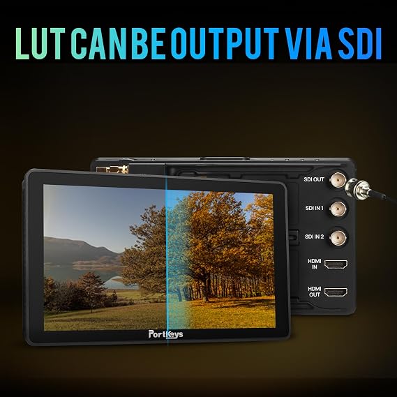 Portkeys BM7 II DS 7 2200nit Camera Field Monitor Control for RED Komodo V-Raptor/X, ARR1 Mini, FX3/6/9/30/ZV-E10/A7MIV/A7RV/ILX-LR1/A1/A9II/A7SIII/A7CII/FS5/FS7, BGH1/G9/GH6, R5/6/7/8, Z8/9, etc