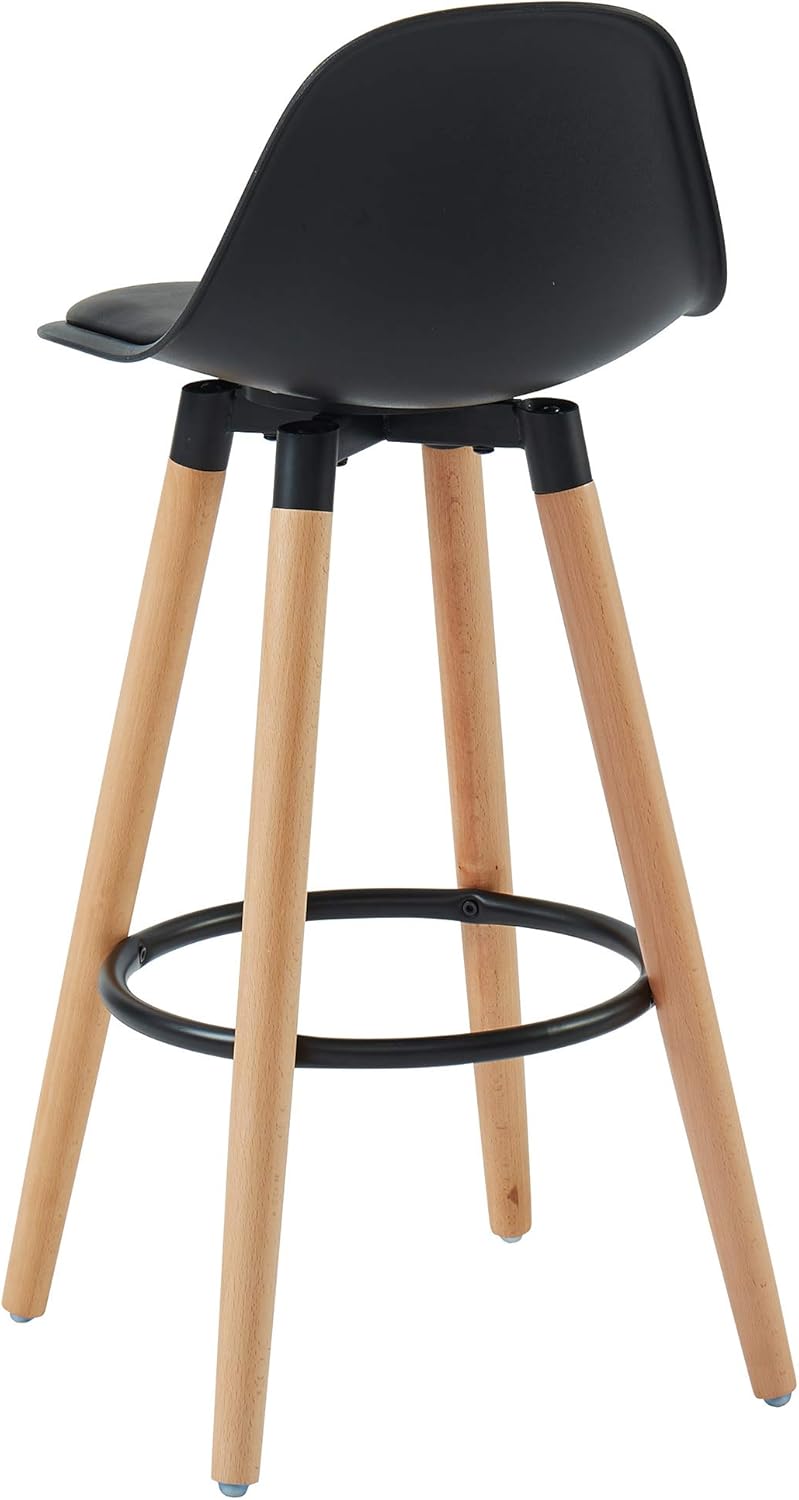 WHI , Black Contemporary Counter Stool, Set of 2
