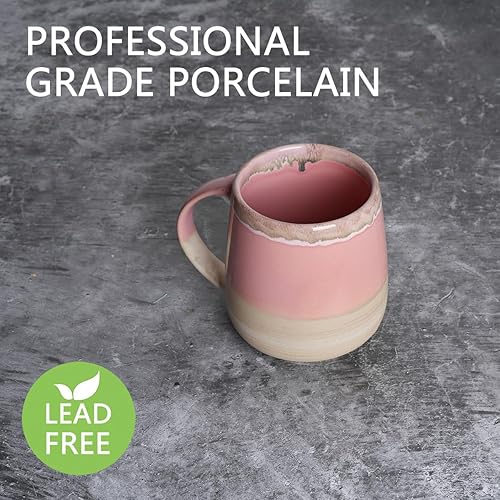 Miniatura 3 de Bosmarlin Taza de café de cerámica extragrande, 23 onzas, apta para lavavajillas y microondas, taza de té grande de gran tamaño, esmalte reactivo