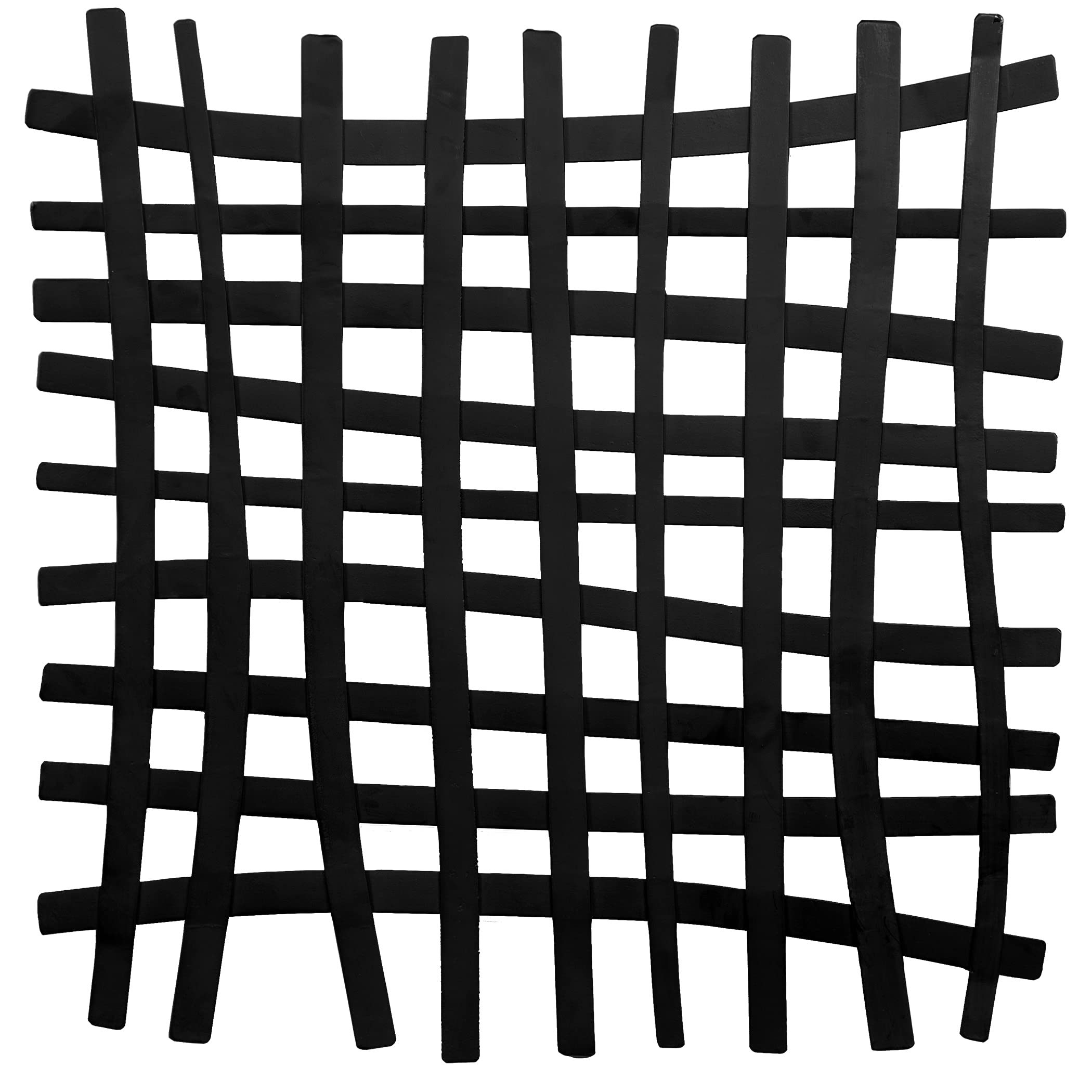 UttermostGridlines 24" Square Black Metal Wall Art