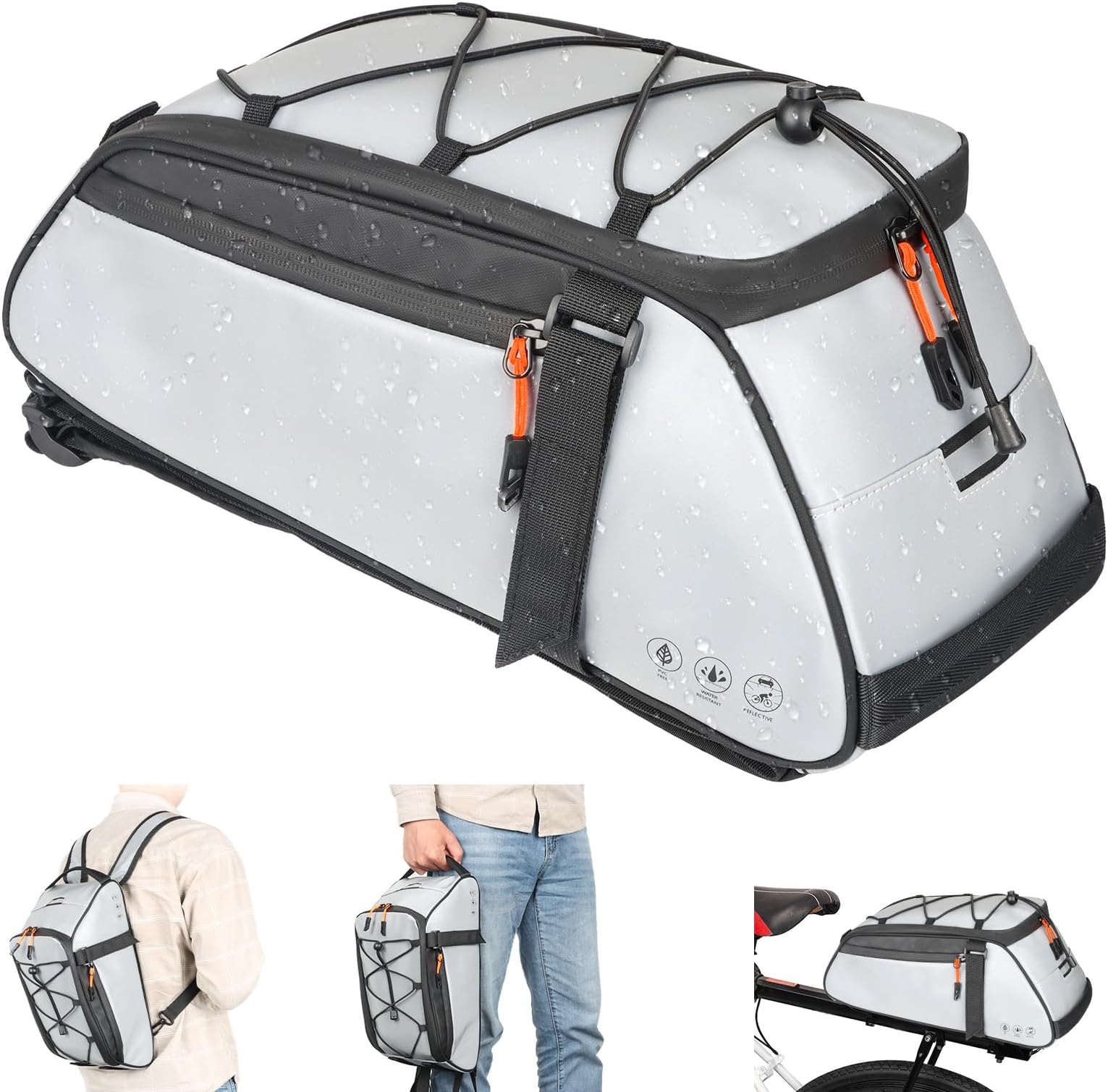 Sacoche De Vélo étanche – Arrière, Accroche Porte-bagages, Universelle