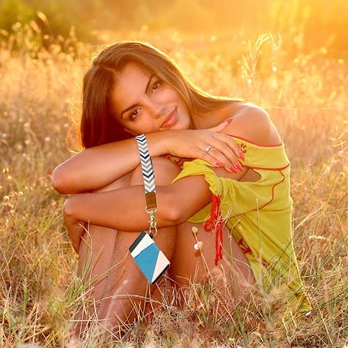 Miniatura 3 de Llavero de pulsera + correa de cordón para el cuello, llavero con cierre de langosta y cuero genuino para cartera, teléfono celular, insignias de