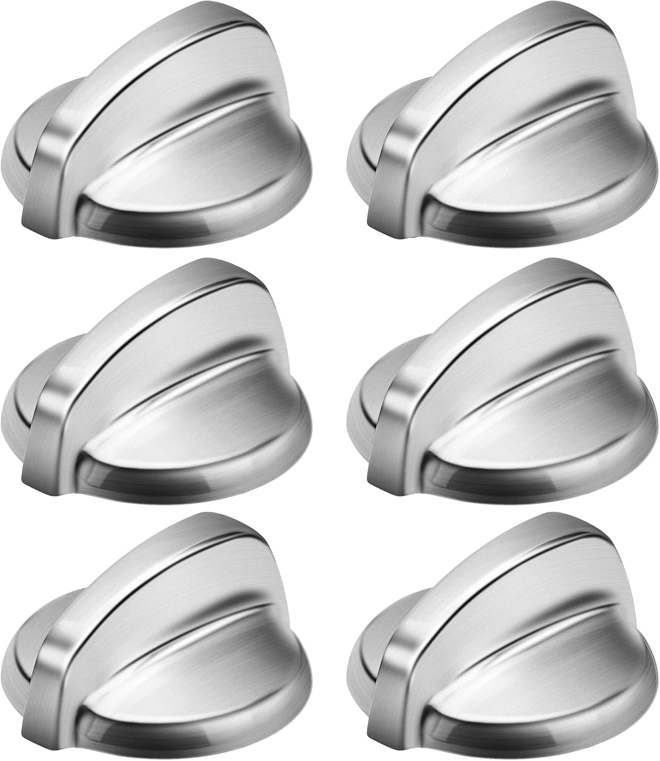Fetechmate WB03T10325 Heavy Metal Knobs Compatible with G.E Cooktop Burner Stove Control Knobs Replace 2691864 AP5690210 PS3510510 EAP3510510 (5 Pack)