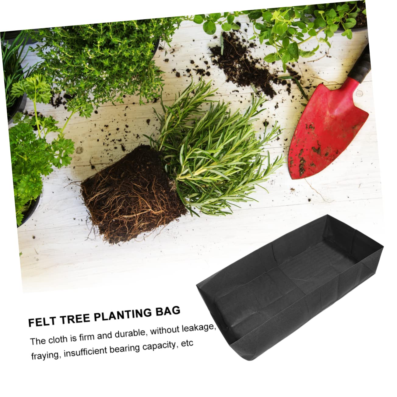 VICASKY Pflanztaschen aus Vliesstoff Wiederverwendbare Pflanzbeutel mit Hohem Fassungsvermögen für Garten und Balkon Geeignet für Blumen und Gräser Schwarz