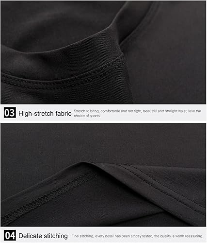 Miniatura 3 de Blaward Paquete de 2 o 3 camisas de compresión para hombre, camisetas de entrenamiento de manga corta, camisetas frescas y secas, camisetas