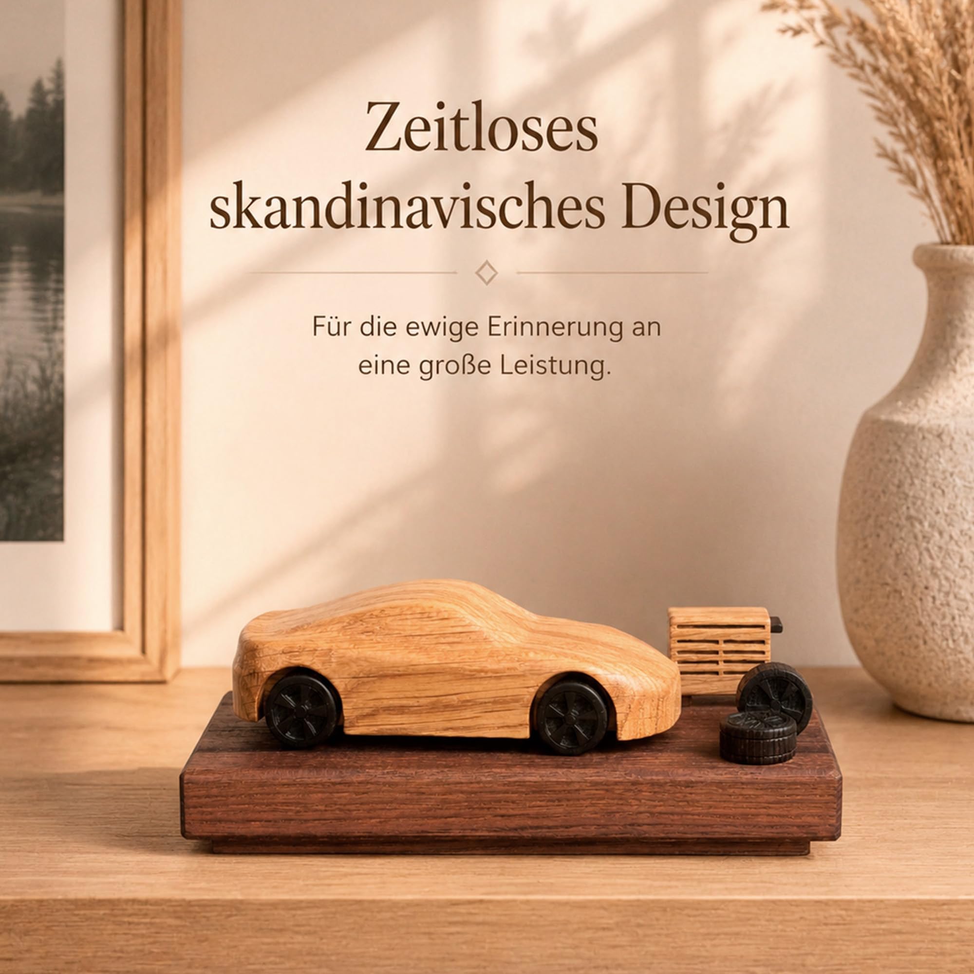 KFZ-Mechaniker Geschenk - Personalisierbare Auto-Figur aus FSC-Massivholz