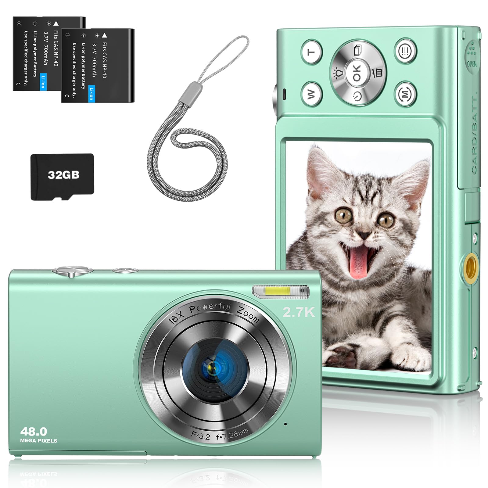 Amazon | CAMKORY 4800万画素 デジカメ デジタルカメラ オート 