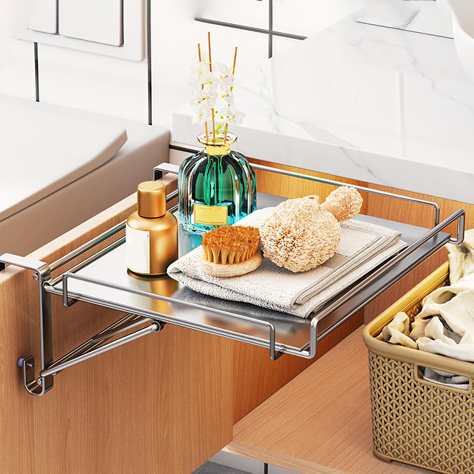 Küchen Schrank Tür Organizer Klappbare Arbeitsplatte Erweiterung Für Küche | Hakenregal Handtuchhalter Für Küche Haushalt Wohnung Balkon