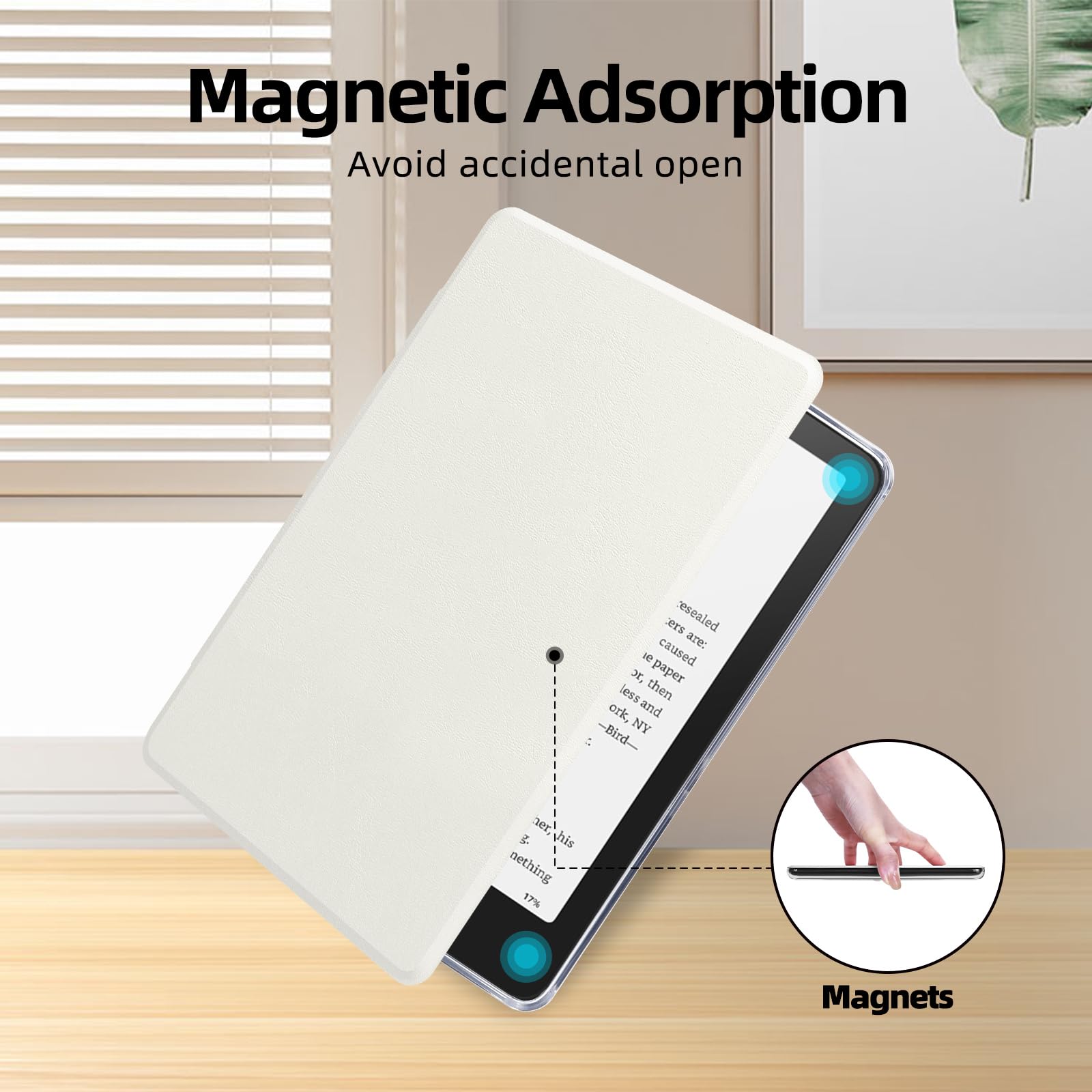 Custodia girevole a 360° per Kindle Paperwhite da 7 pollici di 12a generazione 2024 e Kindle Colorsoft SE, custodia con supporto magnetico staccabile in pelle PU, guscio posteriore rigido