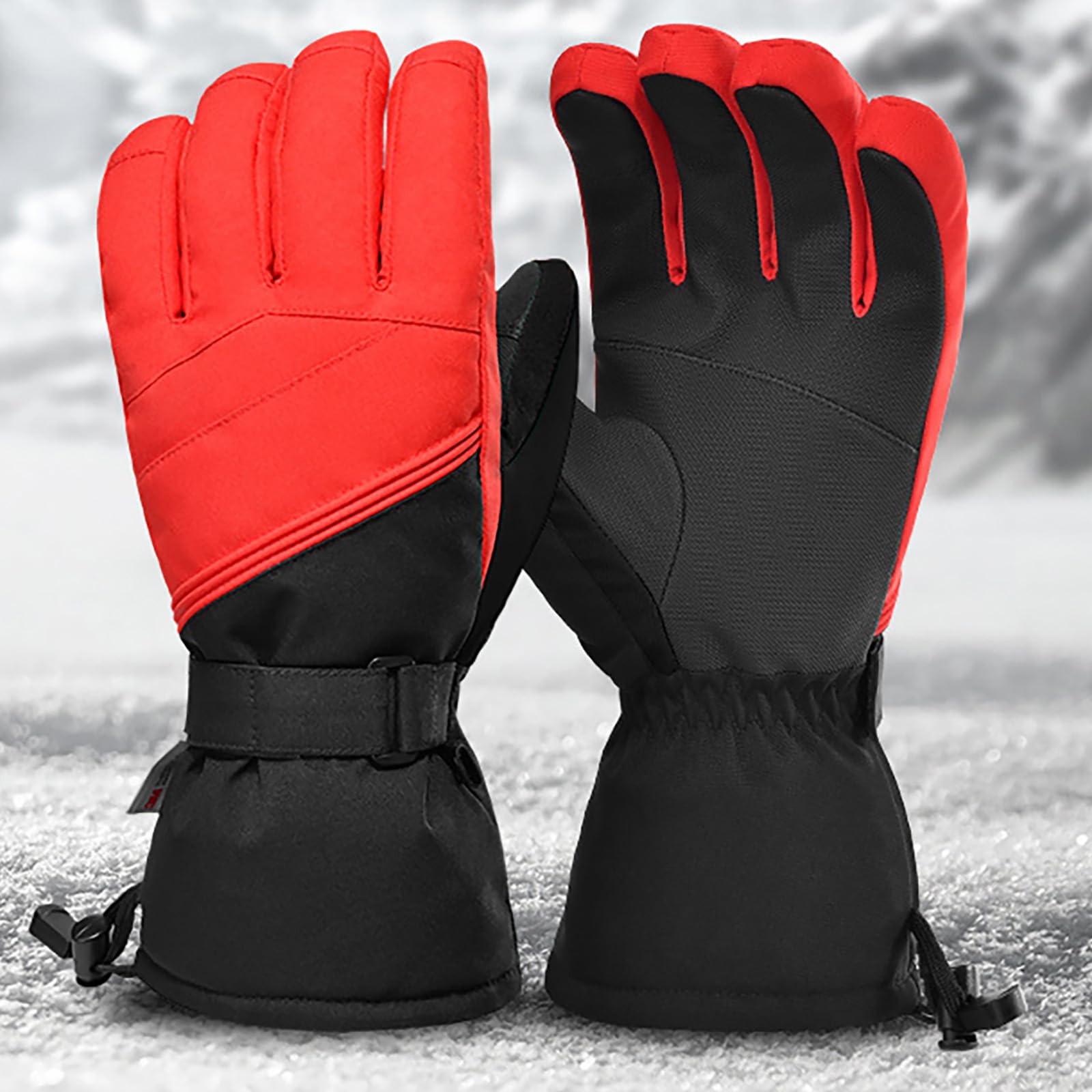 Fcnjsao Ski Gloves Warm Thermal Gloves Breathable Snowboard Gloves Touchscreens Gloves Water Ski Gloves Winter Gloves