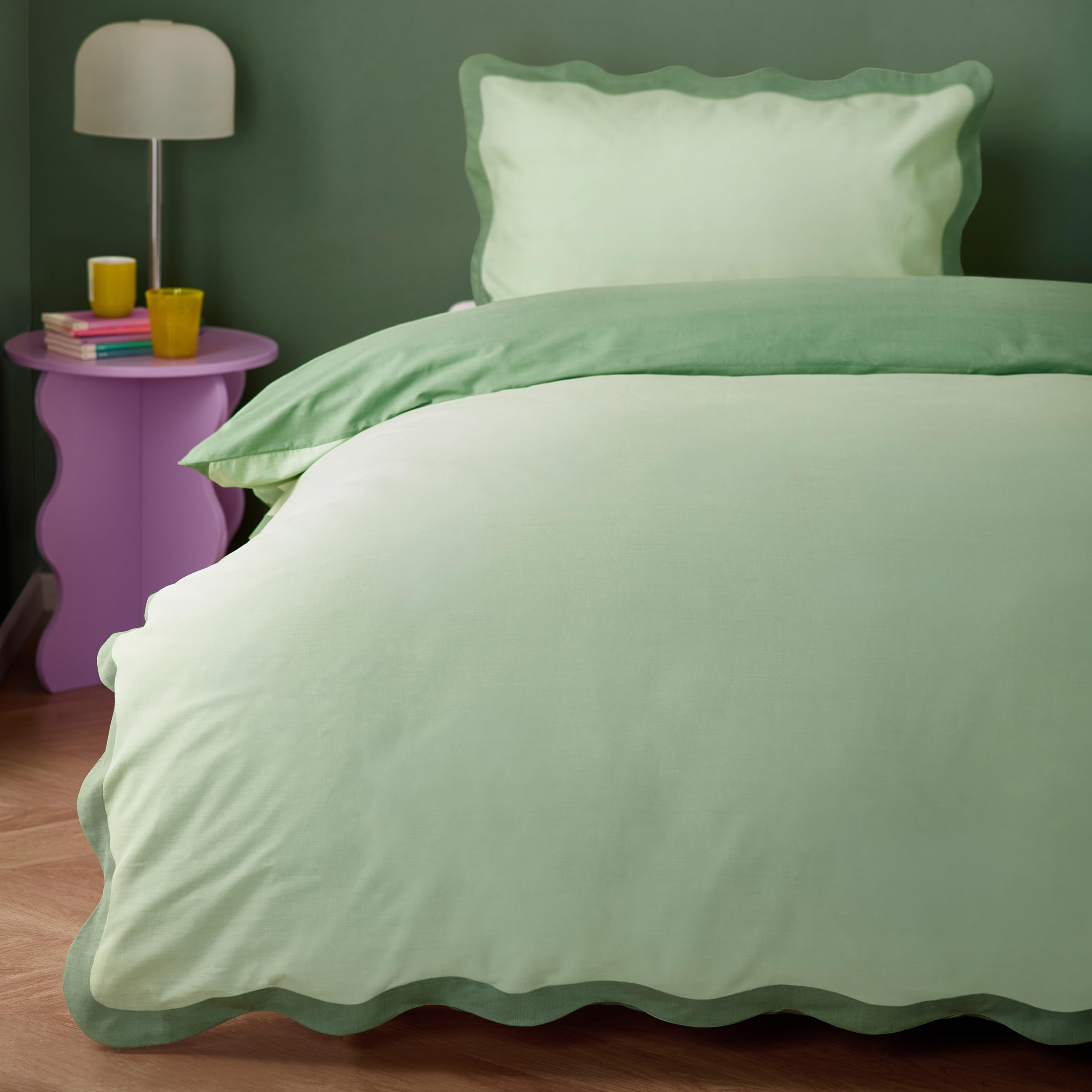 B&Q - furn. Furn Wiggle Scallop Duvet Cover Set