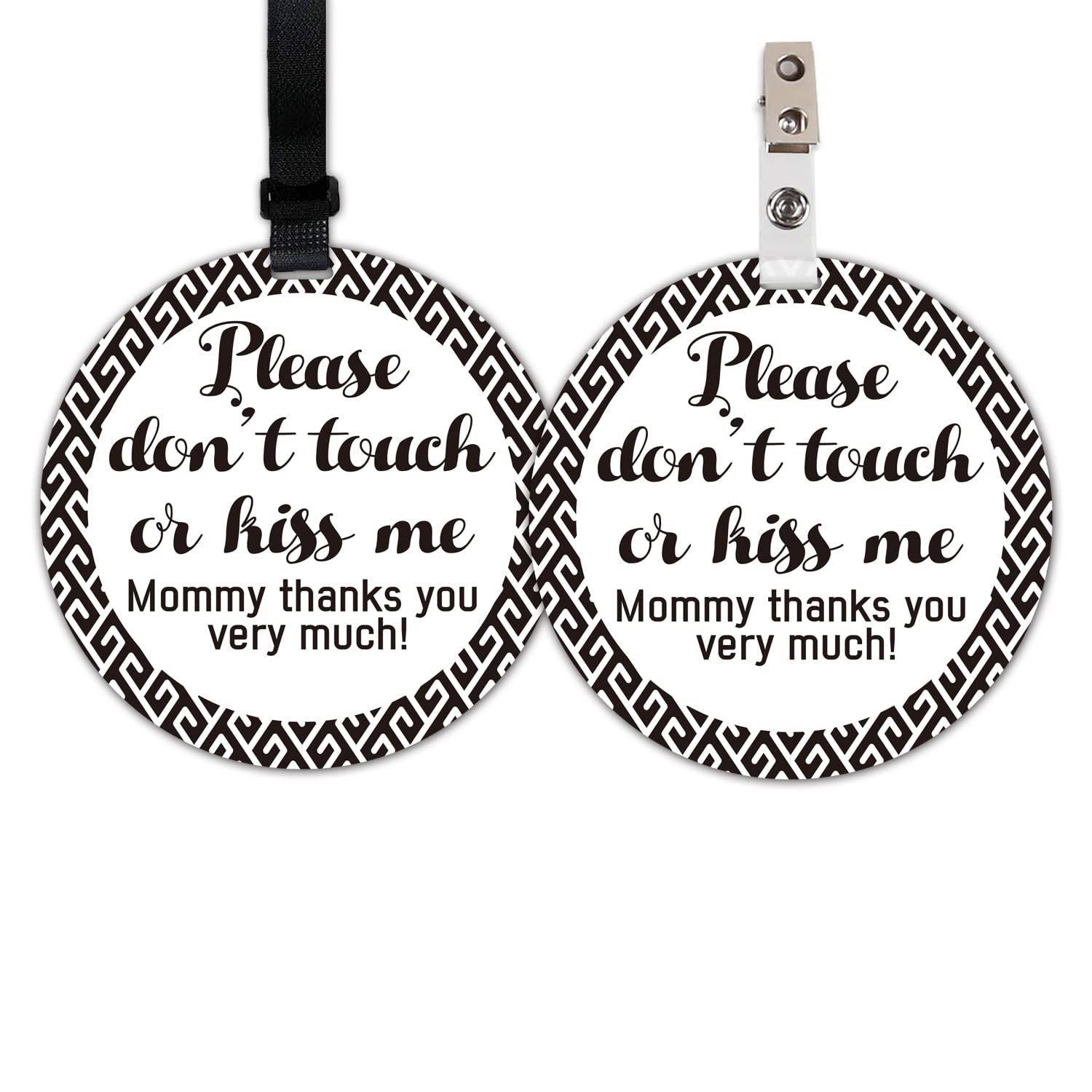 Do Not Touch Baby Signs, 2 Pack Baby Car Safety Signs Tags for Newborn Baby, Stop Touching Baby Car Seat Sign or Stroller Tag - No Touching Tag for Baby Car Accessories.-image-28