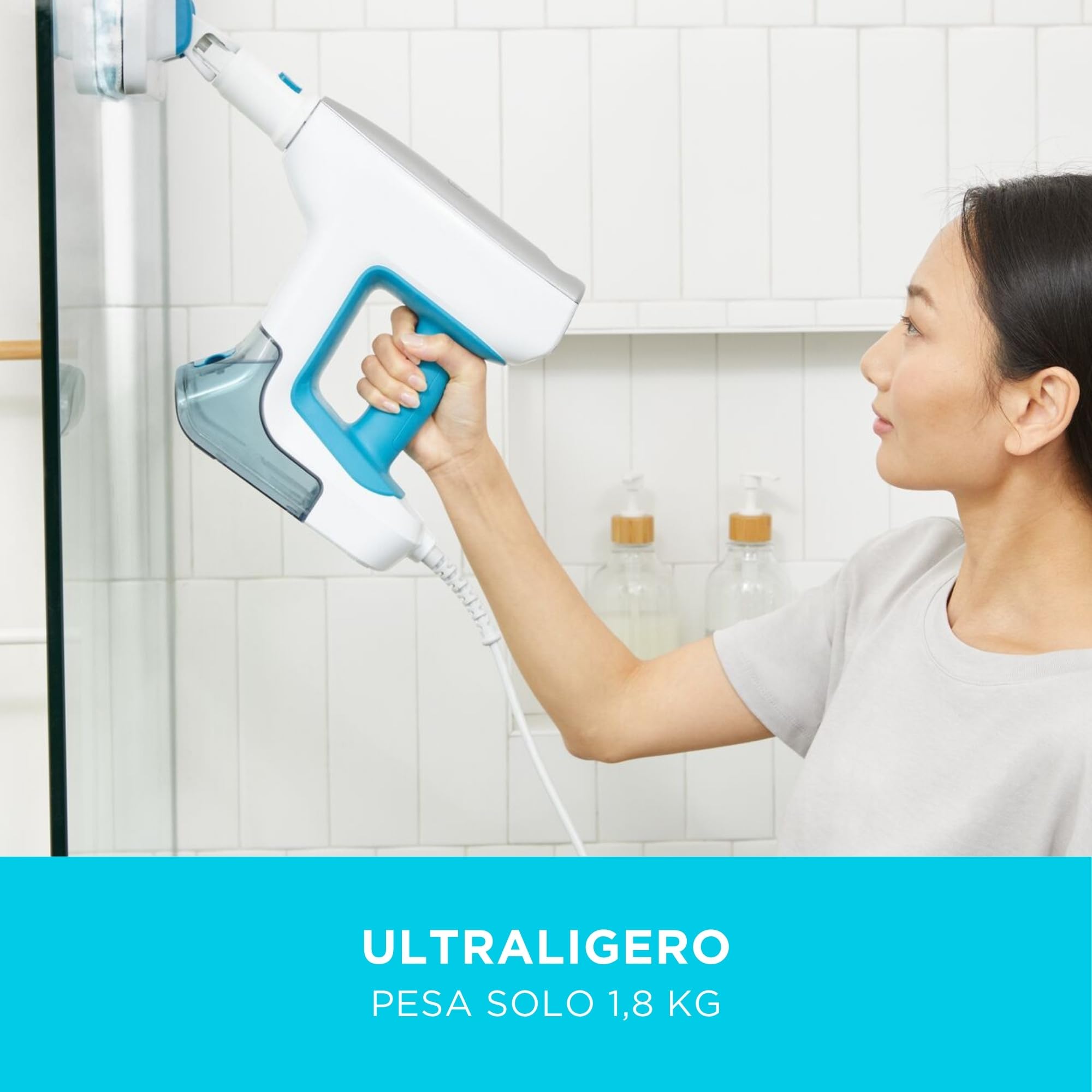 BLACK+DECKER Steam-Mop SteamSystem 1500W Multifunción con 10 Accesorios, BHSM15FX10-QS