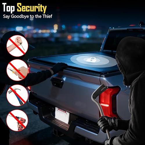 Vista 8 de Perfit Liner FPR - Cubierta Tonneau rígida de perfil bajo para caja de camioneta de cuatro pliegues, compatible con Toyota Tundra 2022-2026, caja