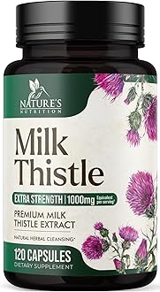 Milk Thistle Extract from 1000mg - Liver Cleanse Detox & Repair Formula w/Dandelion Extract - Herbal Liver Supplement - Natural Milk Thistle w/Silymarin Marianum, Liver Health Support - 120 Capsules