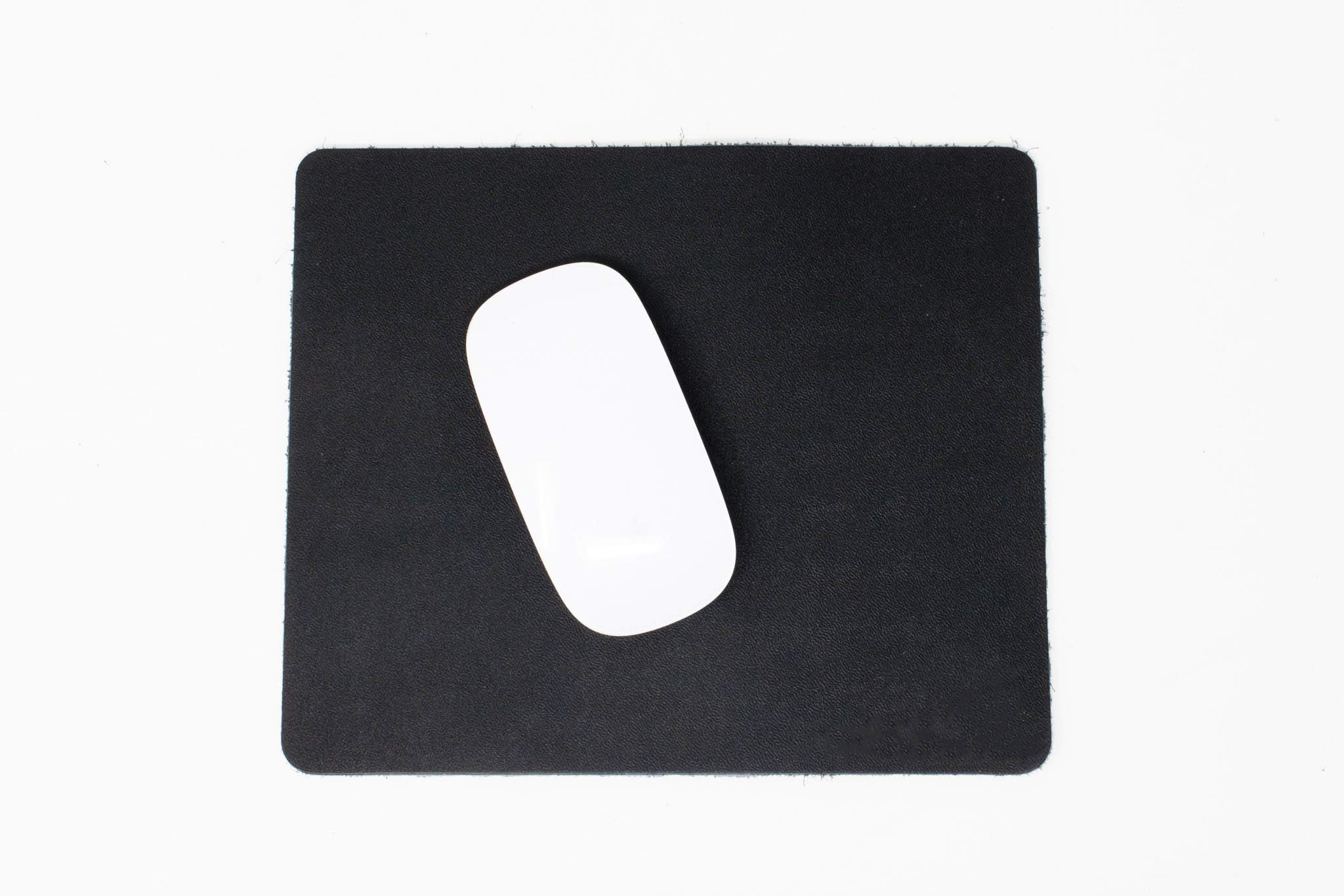 Photo 1 of Full Grain Premium Real Leather Mouse Pad (Black)
