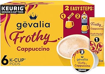 Amazon.com: Gevalia Cappuccino K-Cup Pods with Froth Packets +