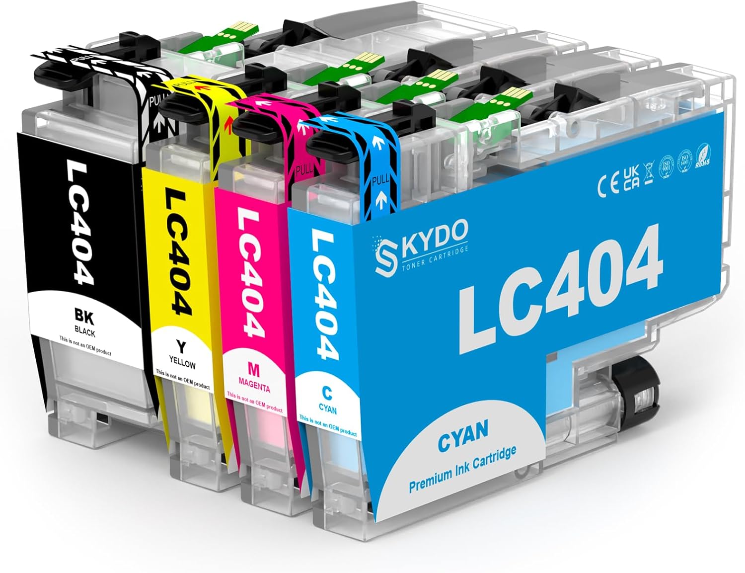 Skydo LC404 Ink Cartridges Replacement Compatible for LC 404 LC404XL LC-404 Work with MFC-J1205W