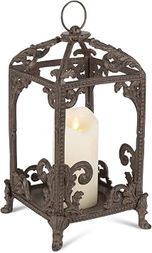 Medium Metal Acanthus Leaf Lantern.