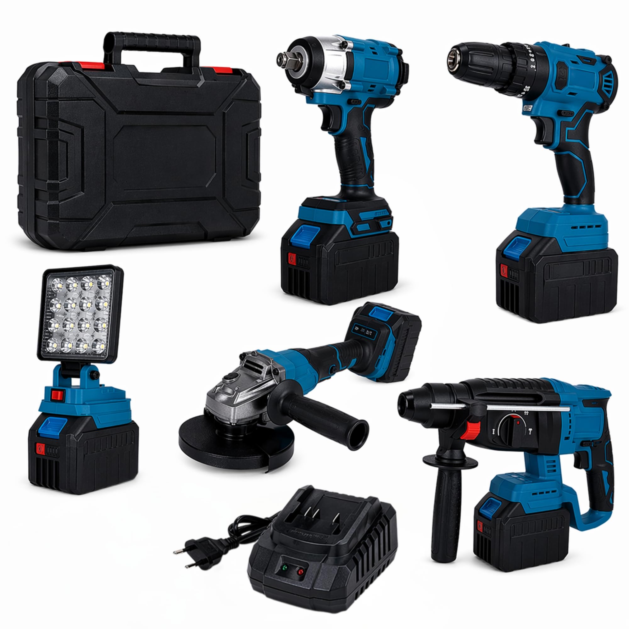 Kit Elettroutensili a Batteria 88V Brushless - COMPRENDE Cassetta con Trapano - 