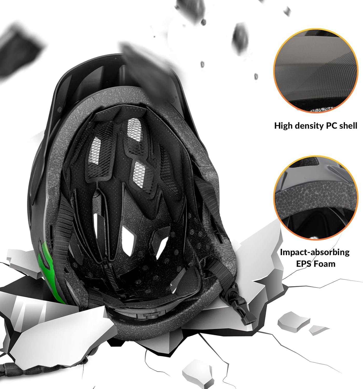 ROCKBROS Kids Full Face Helmet Kids Bike Helmets Lightweight Toddler Mountain Bike Helmet Detachable for MTB BMX Skating Cycling Scooter Safety Bicycle Helmets for Youth Child Boys Girls Ages 3-16