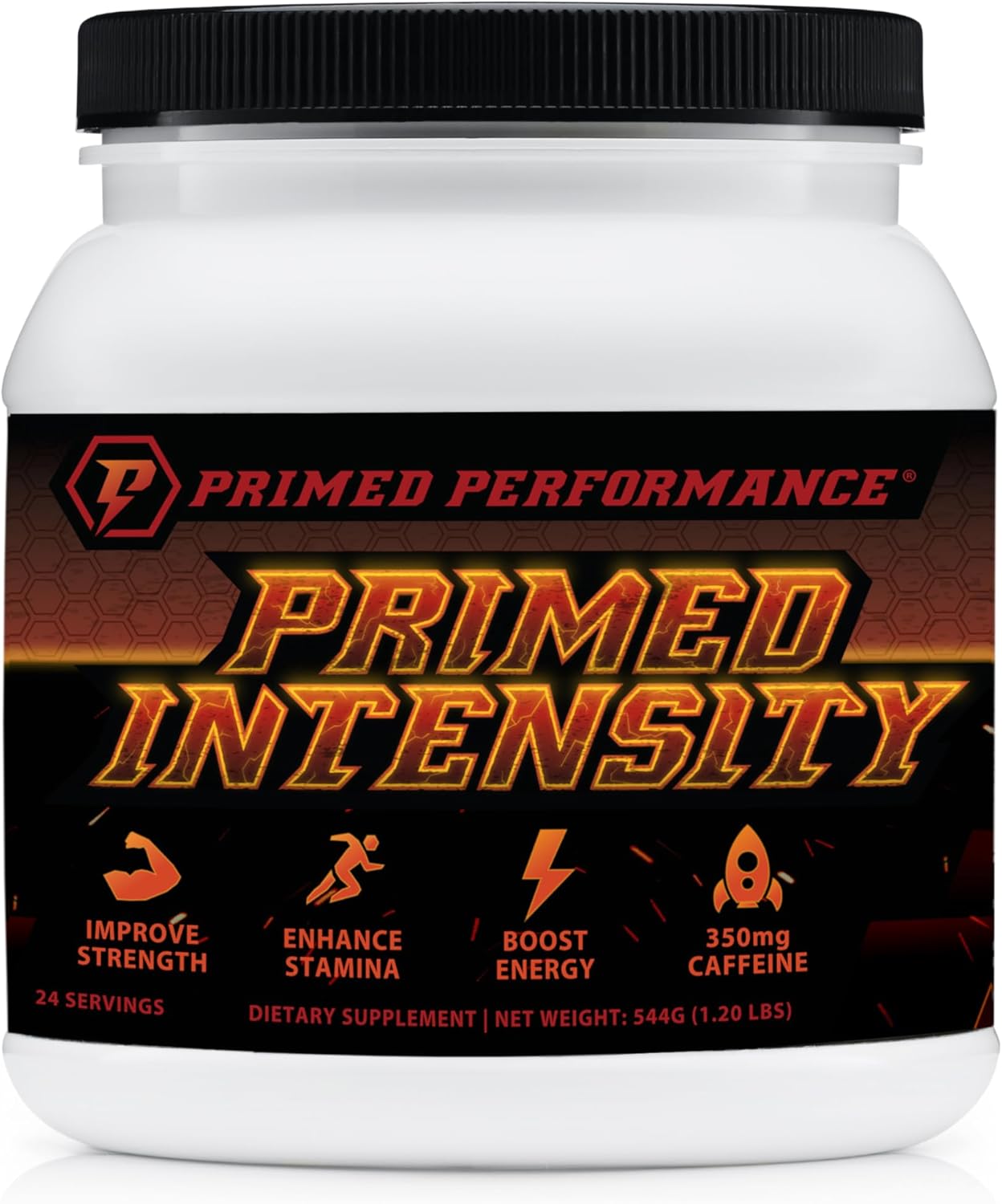 Primed Intensity Pre-Workout Supplement - All Natural - Beta-Alanine, Caffeine, Creatine, Citrulline, NO Booster (24 Servings) (Fruit Punch)