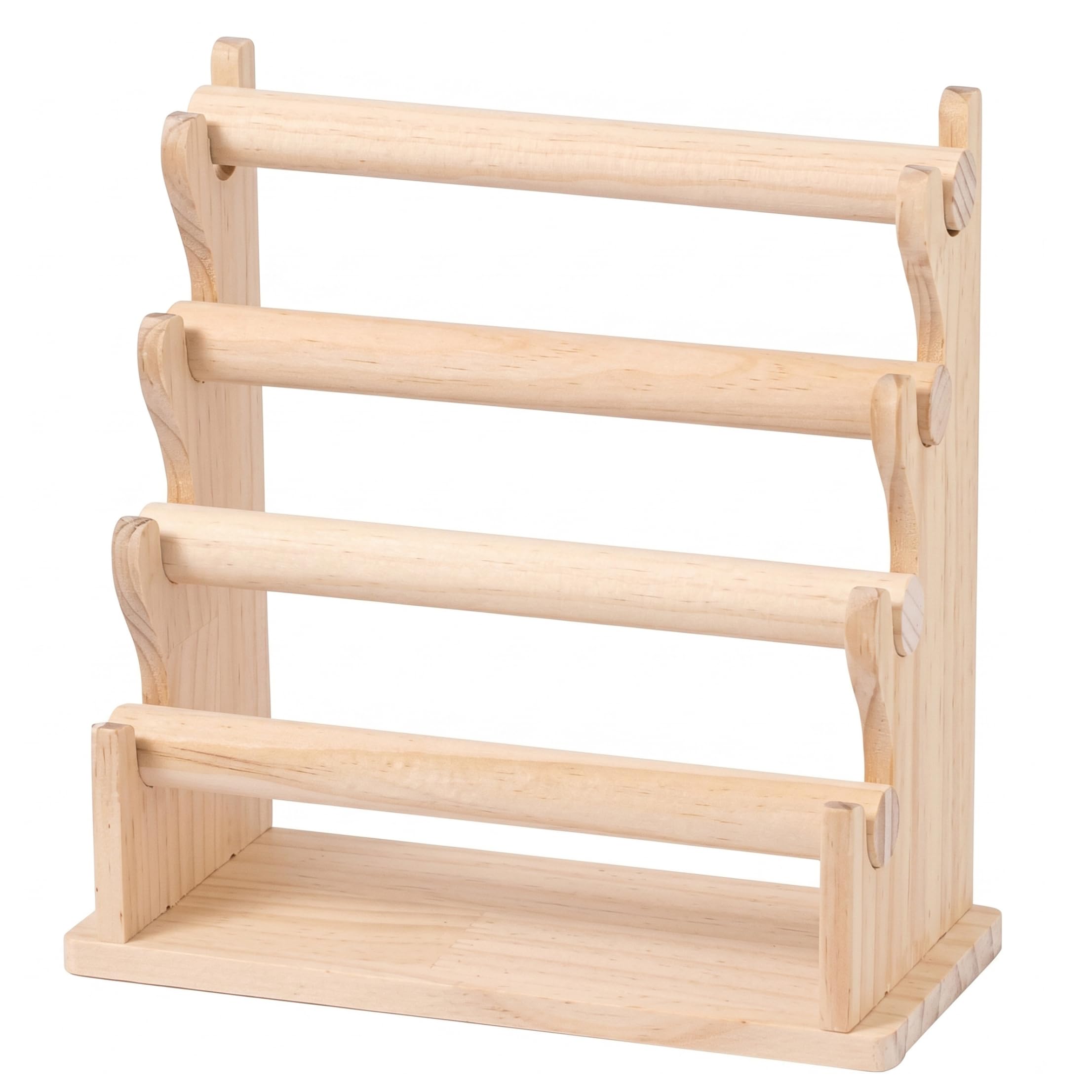 Syutokul Bracelet Stand Wood Bracelet Holder Organizer 4-Tier Jewelry Organizer Stand for Bangles & Necklaces