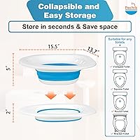 Vista 4 de Sitz Bath for WC Seat - Calma las hemorroides y el perineo, cuidado posparto, asiento de vapor Yoni para inodoro, plegable, fácil de almacenar