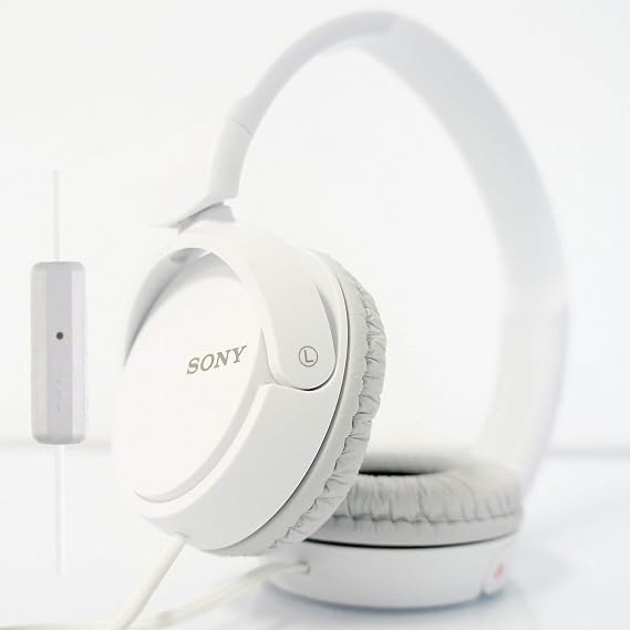 NY Over Ear Best Stereo Extra Bass Portable Headphones Headset for Apple iPhone iPod/Samsung Galaxy / mp3 Player / 3.5mm Jack Plug Cell Phone with Mic (Snow White) ...