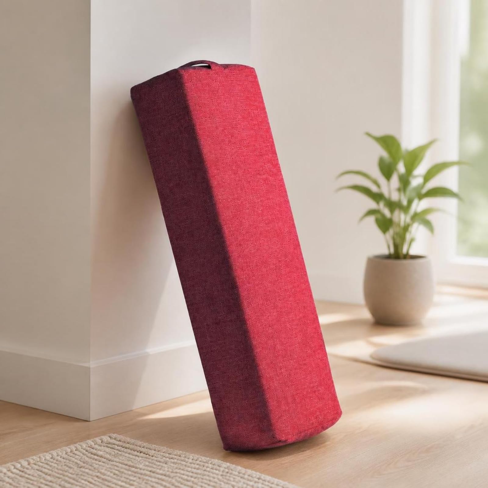 Cuscino Bolster di | Portatile, Cuscino Meditazione con Maniglia, Traspirante, per Stretching