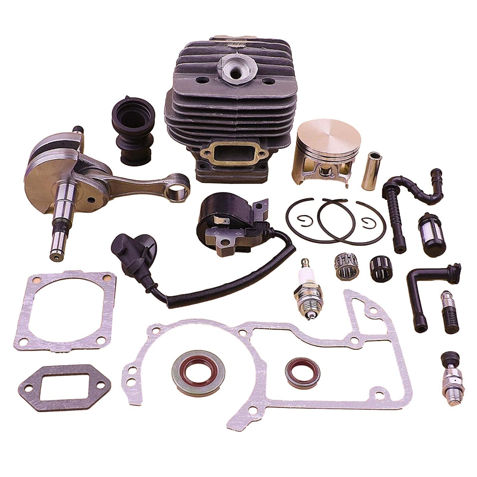 Kit de bobina de encendido de cigüeñal de pistón de cilindro de 54mm, juego de tubo flexible de filtro de aceite y combustible, for motosierra STIHL, MS660 066 MS 660 Pistón de cilindro de jar