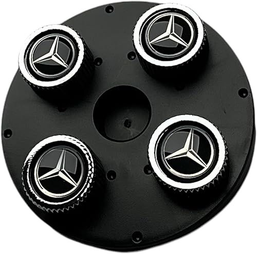 Miniatura 4 de Auténtico capuchón de Válvula para Mercedes Benz Estilo negro, B66472002 (Set de 4)